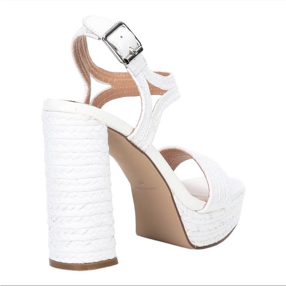 Steve Madden Lombardo White Jute Platform Sandals - Picture 3 of 9